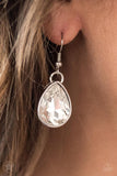 Paparazzi Necklace - Show Stopping Shimmer - White Rhinestone & Silver Chain