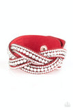Bring On The Bling Rhinestone Red Bracelet