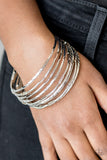 Paparazzi Bracelet - Urban Sprawl - Silver Industrial Bangle