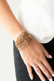 Paparazzi Bracelet - Colorfully Coachella - Yellow Bead & Brown Suede