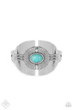 Paparazzi Bracelet - Canyon Couture - Blue Turquoise Stone Cuff