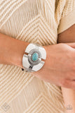 Paparazzi Bracelet - Canyon Couture - Blue Turquoise Stone Cuff