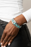 Paparazzi Bracelet - Saguaro Sultan - Turquoise Stone Cuff