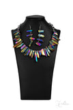 Paparazzi Accessories - Charismatic Zi Necklace - Oil Spill Iridescent