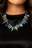 Paparazzi Accessories - Charismatic Zi Necklace - Oil Spill Iridescent