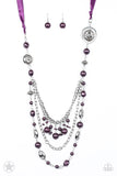 Paparazzi Necklace - All The Trimmings - Purple Bead