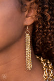 SCARFed for Attention Gold Chain Industrial Necklace with earrings