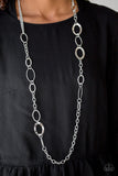Silver Chain Cadence Necklace/Earring Set