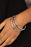 Paparazzi Bracelet - Bangle Belle - Purple Bead