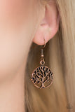 Paparazzi Earrings - Dream TREEHOUSE - Copper Tree