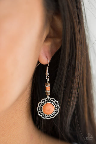 Desert Bliss Orange Stone Earrings