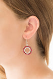 Paparazzi Earrings - Wreathed in Radiance - Red Pearl Bead