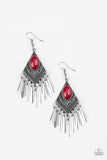 Ornate Mostly Monte-ZUMBA Red Earrings