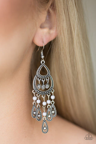 Eastern Excursion Silver Ornate Earrings