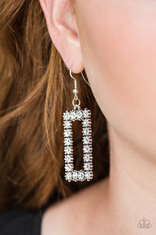 Mirror, Mirror Silver Rectangular Earrings