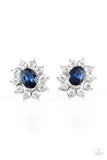 Starry Nights Blue Rhinestone Earrings