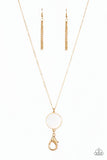 Shimmering Seashores Gold Lanyard Necklace/Earring Set