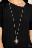 Total Tranquility Orange Necklace/Earring Set