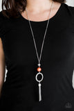 Paparazzi Necklace - Bold Balancing Act - Orange Bead