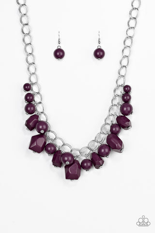 Paparazzi Necklace - Gorgeously Globetrotter - Purple Bead