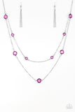 Raise Your Glass Purple Paparazzi Necklace/Earring Set