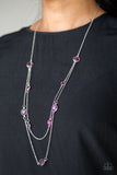 Raise Your Glass Purple Paparazzi Necklace/Earring Set