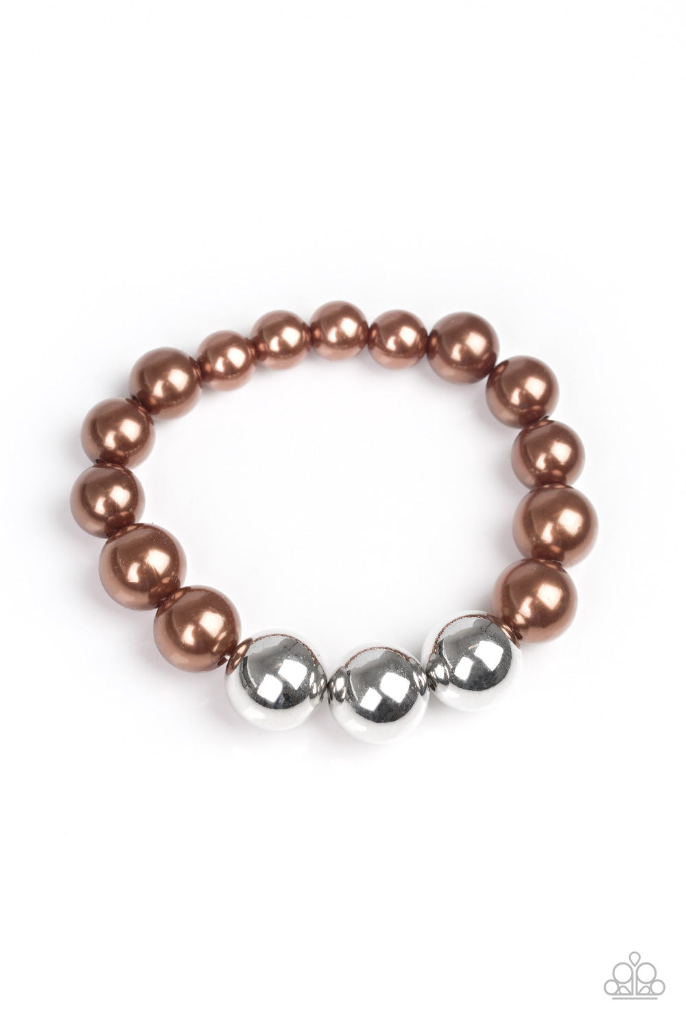 paparazzi all dressed uptown brown Hollywood HEELS Brown Bracelet