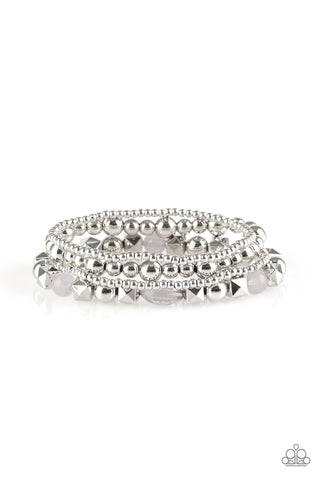 Paparazzi Bracelet - Babe-alicious - Silver Bead