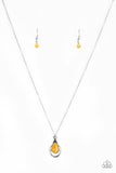 Paparazzi Necklace - Just Drop It! - Yellow Moonstone