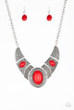 Paparazzi Necklace - Leave Your LANDMARK - Red Stone