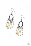 Not The Only Fish In The Sea Yellow Bead Chandelier Earrings