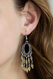 Not The Only Fish In The Sea Yellow Bead Chandelier Earrings