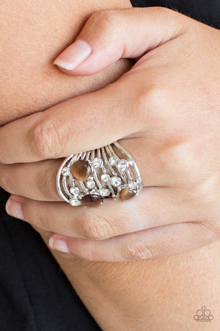 Paparazzi Ring - Clear The SWAY! - Brown Moonstone