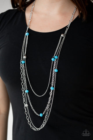 Glamour Grotto Silver Chain Bead Necklace