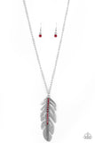 Paparazzi Necklace - Sky Quest - Red Rhinestone