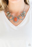 Paparazzi Accessories Sierra Serenity Earthy Stone Silver Collar Necklace