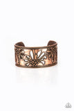 Wildflower Hammered Copper Cuff Bracelet