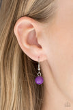 Purple bead earring