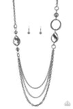 Paparazzi Accessories Rebels Have More Fun Gunmetal Layered Chain Necklace