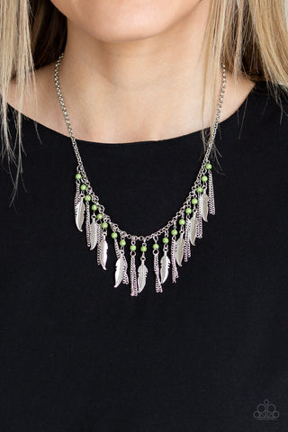 Feathered Ferocity Silver Chain Necklace