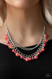 Wait and SEA Pink Coral Bead Chain Necklace