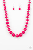 Everyday Eye Candy Pink Bead Necklace