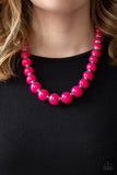 Everyday Eye Candy Pink Bead Necklace