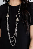Rebels Have More Fun Silver Chain Statement Necklace