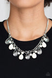 Terra Tranquility White Stone Bead Silver Chain Necklace