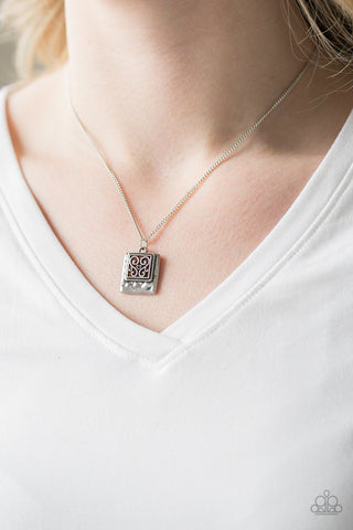 Paparazzi Necklace - Back To Square One - Silver Pendant