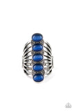 Bling Your Heart Out Blue Cat's Eye Silver Statement Ring
