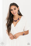 Paparazzi Jewelry - Glimpses of Malibu Fashion Fix Set - Purple Bead Flower
