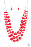 Everyone Scatter! Red Bead Necklace