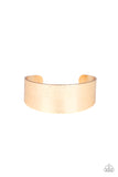 Mixed Vibes Gold Textured Cuff Bracelet
